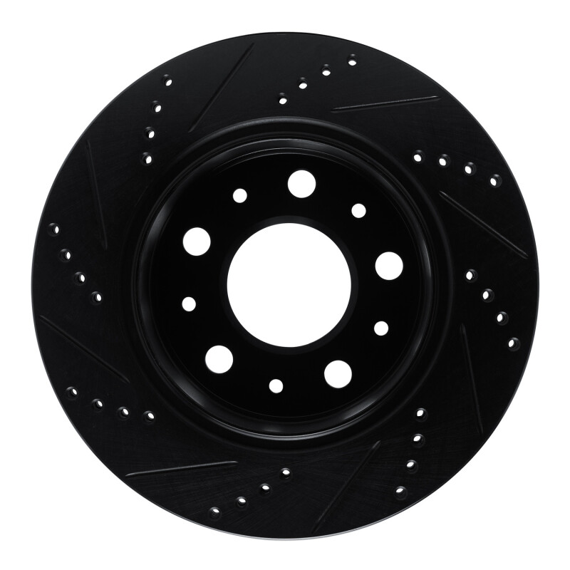 Ram Promaster 2500 Brake Rotor (1) - Rear Right - R1 Concepts - Drilled & Slotted - Black - `14-`21